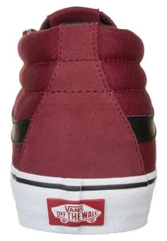 ZAPATILLAS MEDIA CAñA VANS SKATE NúMERO UNO DEL MUNDO UNISEX SK8MID BIKING RED/TRUE BLACK REF. VN0A3WM31K41 BáSICA GRANATE CON 