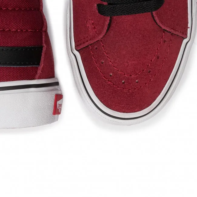 ZAPATILLAS MEDIA CAñA VANS SKATE NúMERO UNO DEL MUNDO UNISEX SK8MID BIKING RED/TRUE BLACK REF. VN0A3WM31K41 BáSICA GRANATE CON 