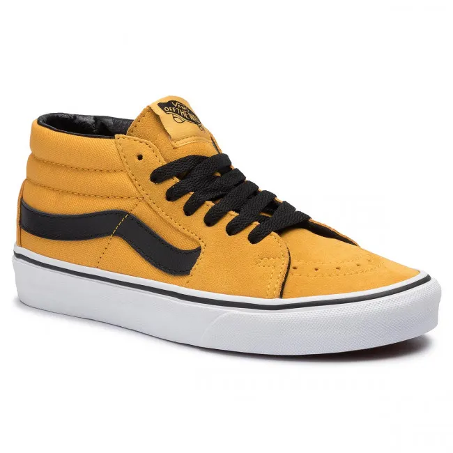 ZAPATILLAS MEDIA CAñA VANS SKATE NúMERO UNO DEL MUNDO UNISEX SK8MID MANGO MOJITO/TRUE BLACK REF. VN0A3WM3VYJ BáSICA MOSTAZA CON