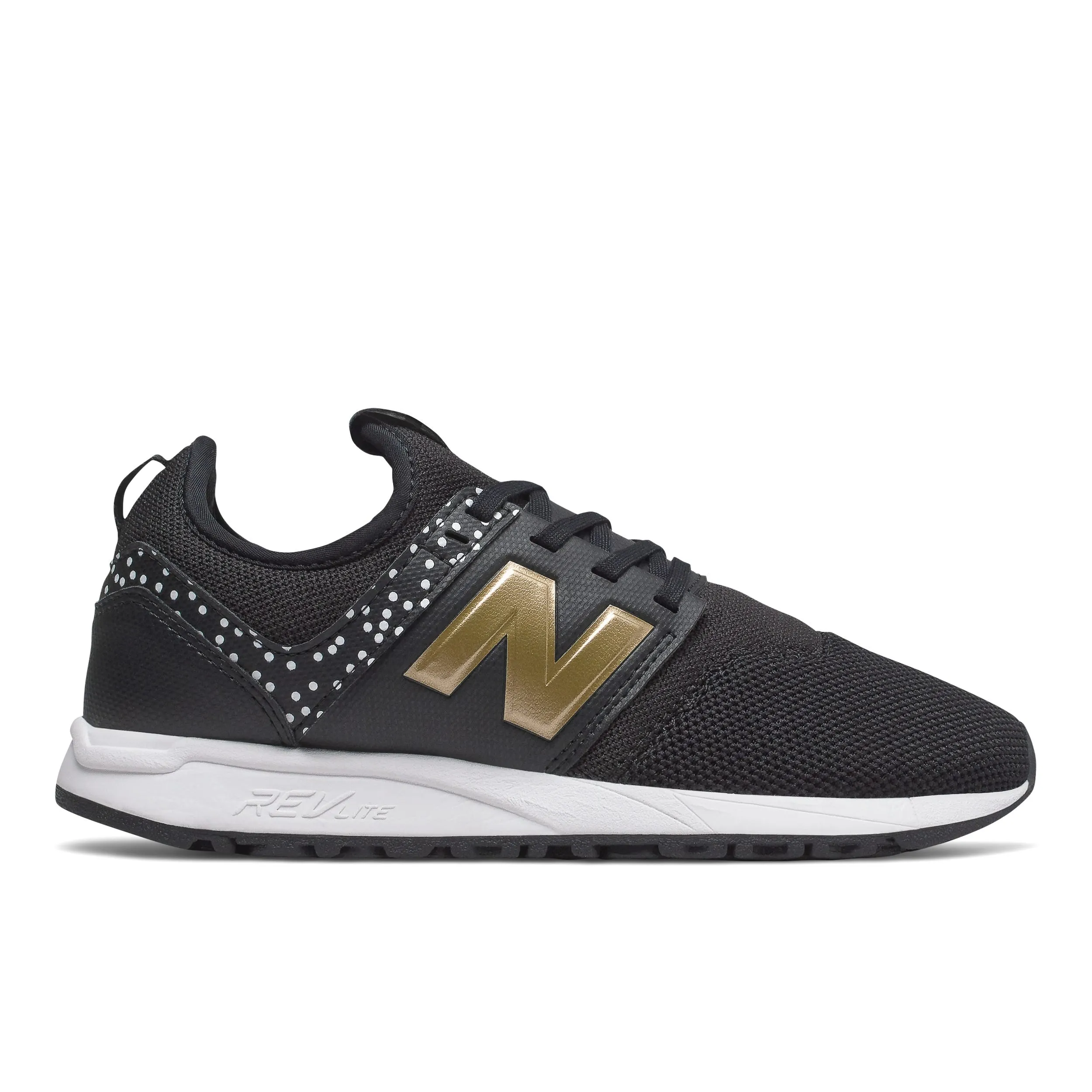 Zapatillas Urbanas Mujer New Balance 247 Negra/Dorada