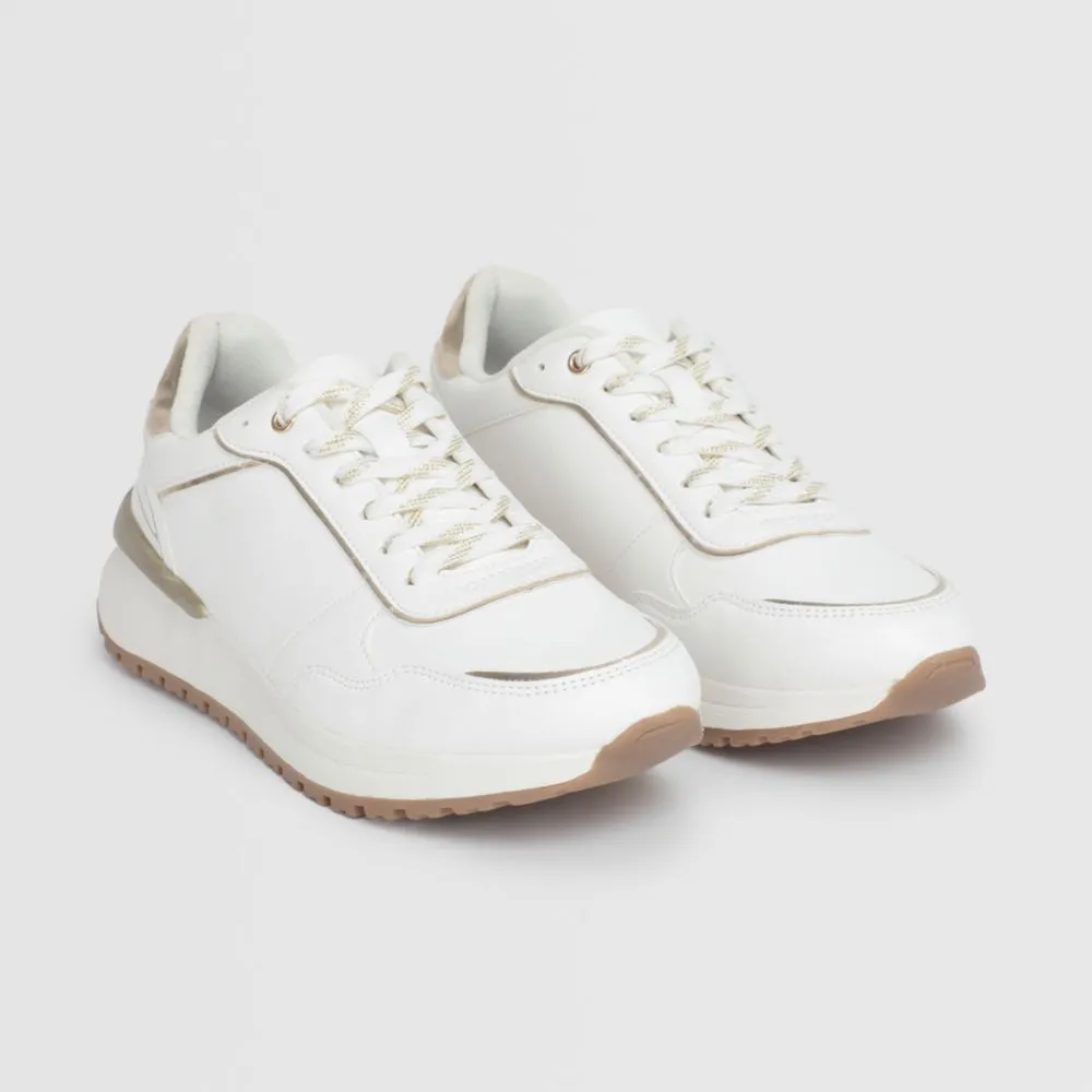 Zapatillas Urbanas Para Mujer Malabar Platina Blanco 1