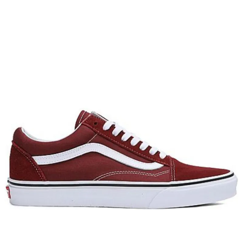 Zapatillas VANS clásicas y cómodas Sneakers deporte hombre OLD SKOOL Madder Brown/True white Modelo: VN0A38G1OVK ante granate co
