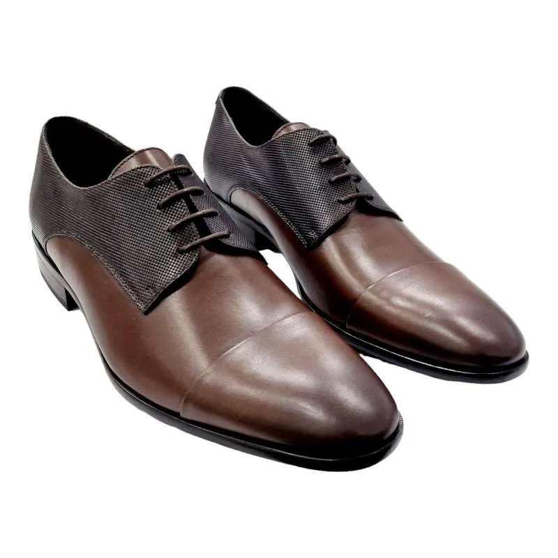 ZAPATO BLUCHER HOMBRE SERGIO SERANO CON GRABADO MARRÓN