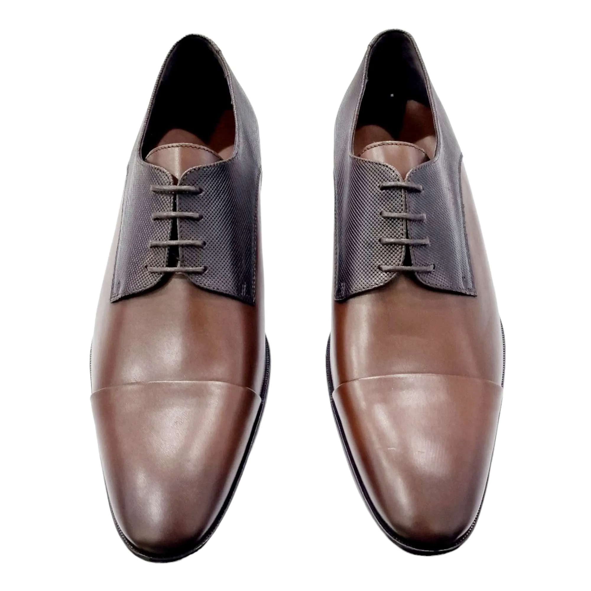 ZAPATO BLUCHER HOMBRE SERGIO SERANO CON GRABADO MARRÓN