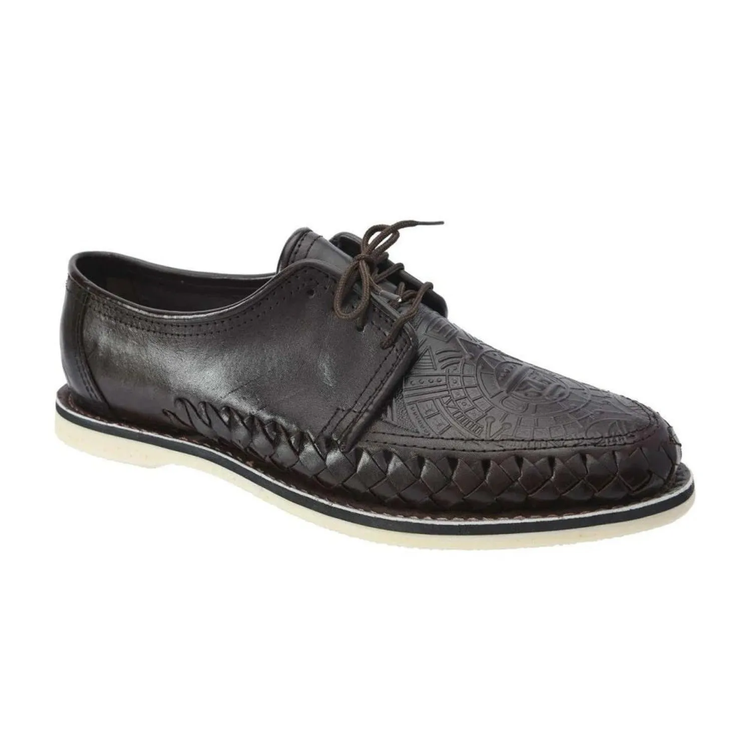 ZAPATO HUARACHE ARTESANAL DE VESTIR FINO CON CALENDARIO AZTECA IMP31293