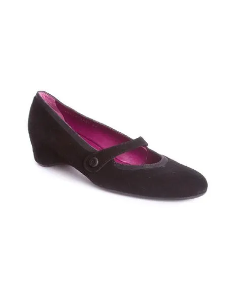 zapato pons quintana cuña negro