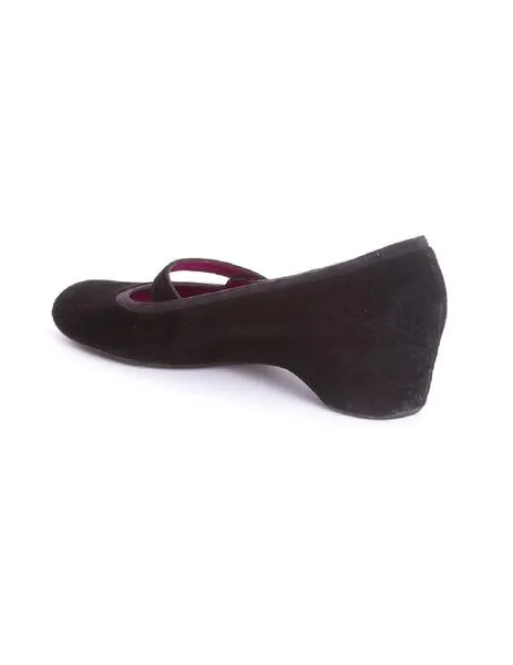 zapato pons quintana cuña negro