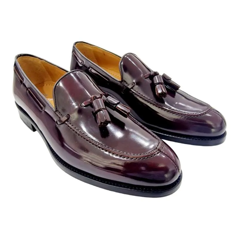 ZAPATO VESTIR HOMBRE MOCASÍN BORLAS FLORENTIC BURDEOS