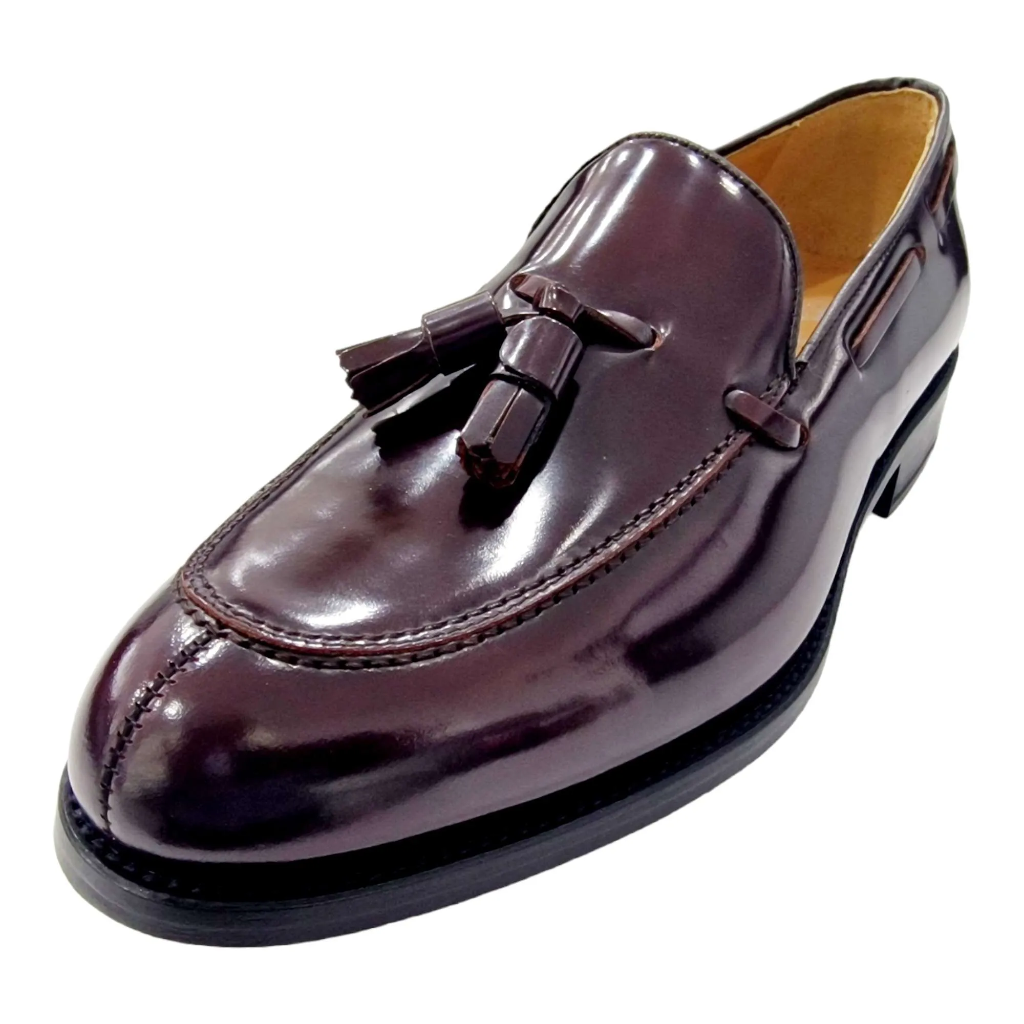 ZAPATO VESTIR HOMBRE MOCASÍN BORLAS FLORENTIC BURDEOS