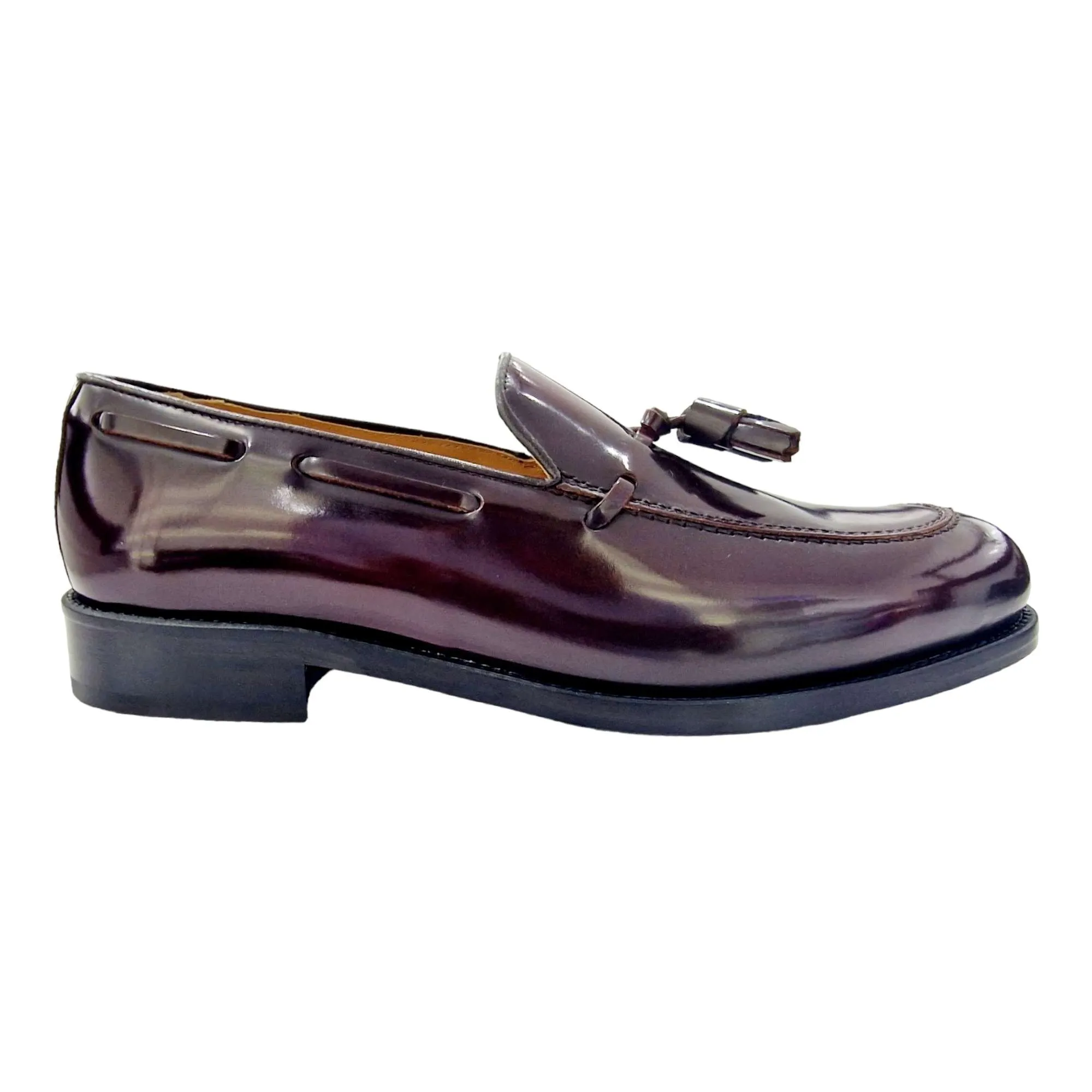 ZAPATO VESTIR HOMBRE MOCASÍN BORLAS FLORENTIC BURDEOS
