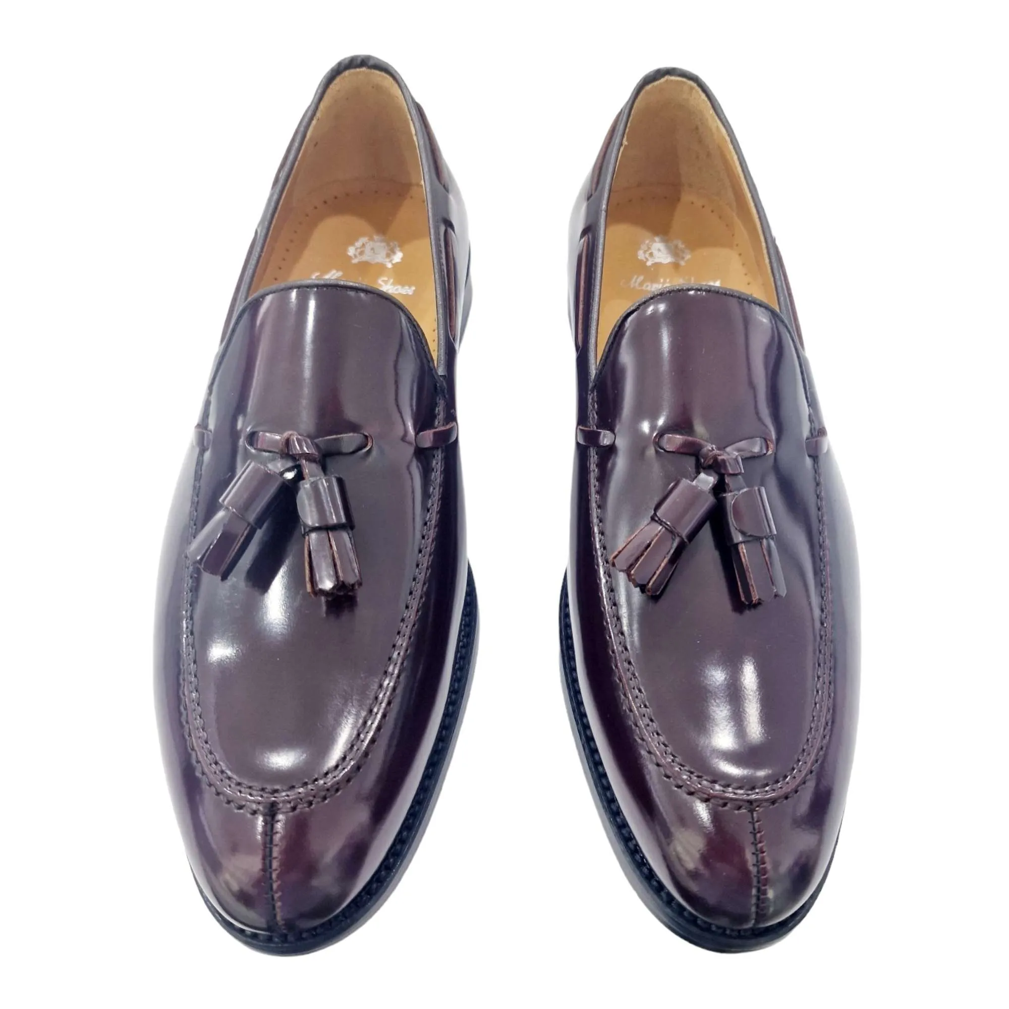 ZAPATO VESTIR HOMBRE MOCASÍN BORLAS FLORENTIC BURDEOS