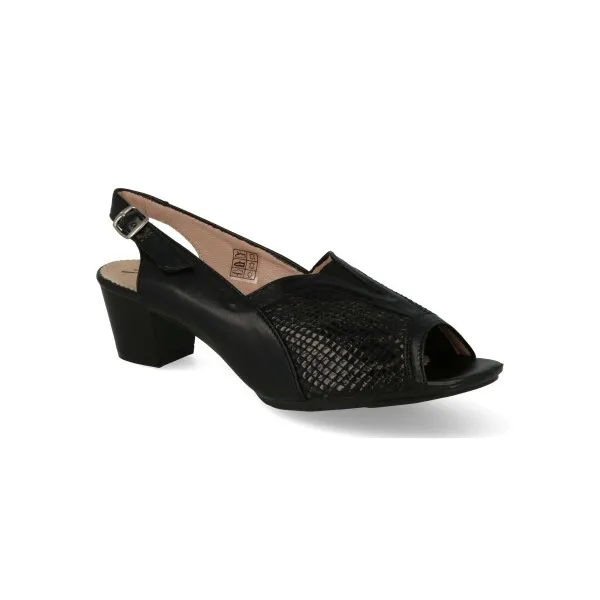 ZAPATOS CONFORT TACON NEGRO MOD. GARDENIA