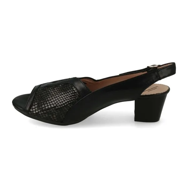 ZAPATOS CONFORT TACON NEGRO MOD. GARDENIA