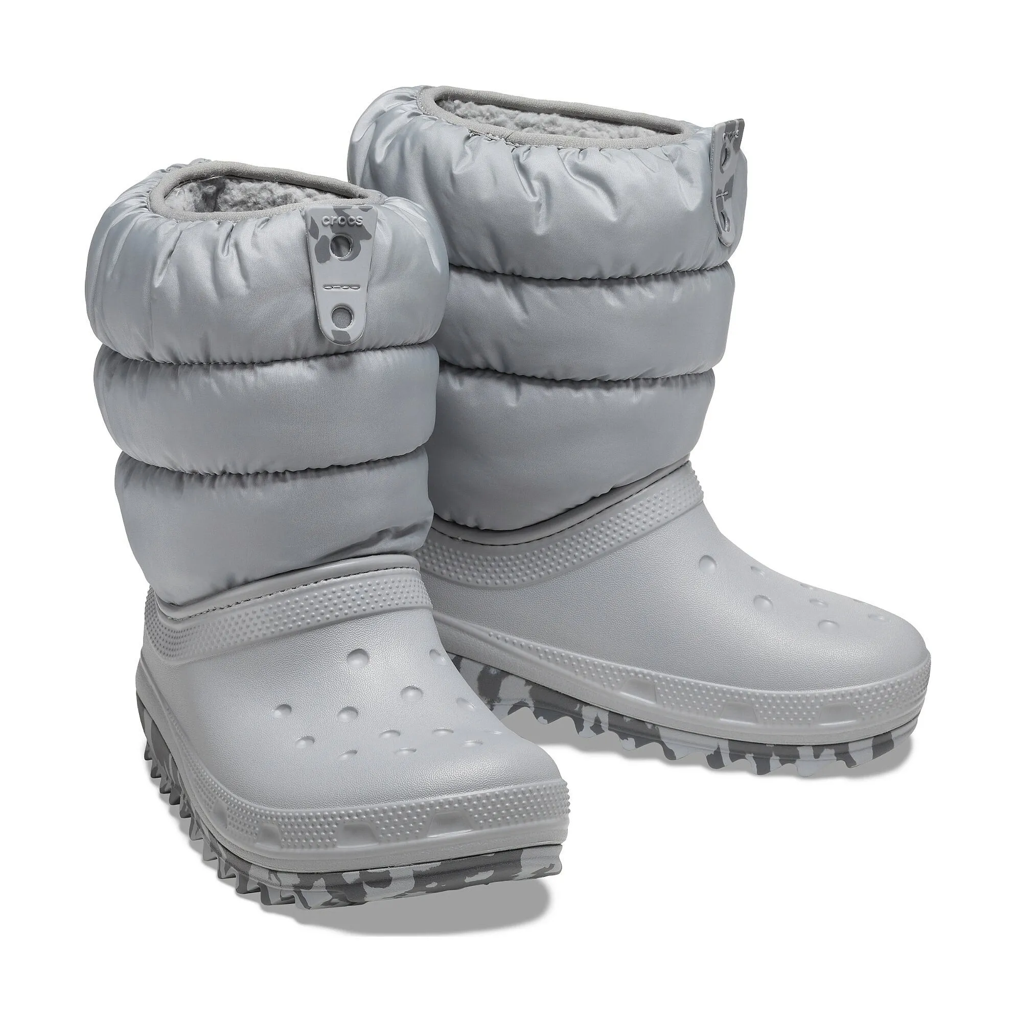 ZAPATOS CROCS CLASSIC NEO PUFF BOOT K  LIGHT GREY  UNISEX JUNIOR
