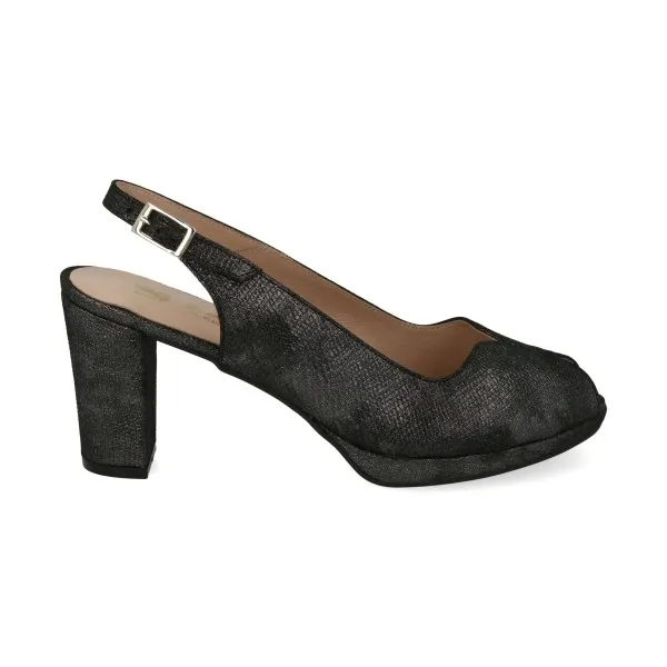 ZAPATOS TACON COMODOS MUJER NEGRO MOD. MATOKE NEGRO