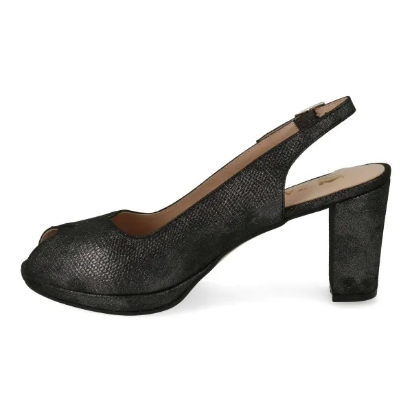 ZAPATOS TACON COMODOS MUJER NEGRO MOD. MATOKE NEGRO