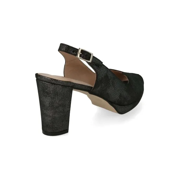 ZAPATOS TACON COMODOS MUJER NEGRO MOD. MATOKE NEGRO