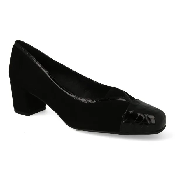ZAPATOS TACON MUJER COMODOS MOD. FERRARA NEGRO