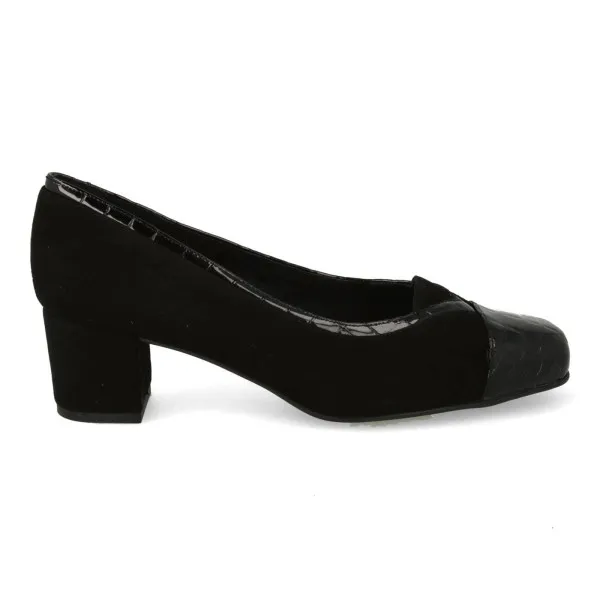 ZAPATOS TACON MUJER COMODOS MOD. FERRARA NEGRO
