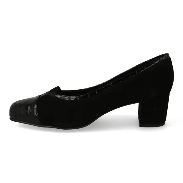 ZAPATOS TACON MUJER COMODOS MOD. FERRARA NEGRO
