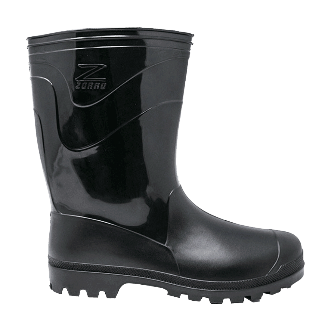 ZORRO PPHU201509.5 TALLA 42 PAR DE BOTAS PVC ANTIDESLIZANTES FORRO INTERNO ANTIBACTERIAL NEGRAS ALTAS