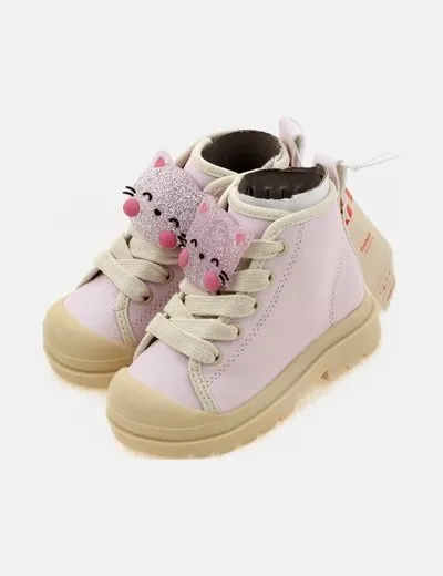 ZY Botas rosa suela track