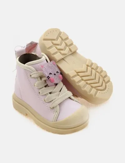 ZY Botas rosa suela track